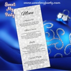 Winter Wedding Menu tea length,Silver Snowflakes Wedding Menu card tea length,(5) Winter Wedding Menu tea length,Silver Snowflakes Wedding Menu card tea length,(5)